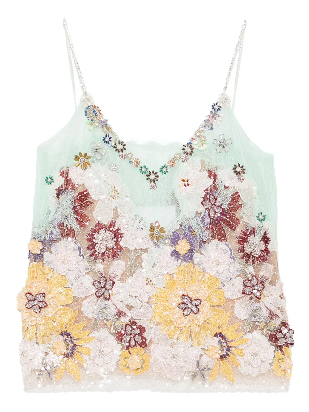 Costarellos Embroidered Lace Top