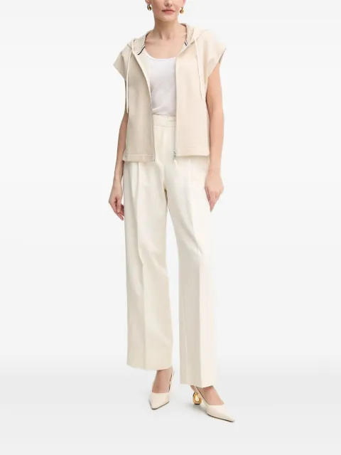 BOSS zip-front sleeveless hoodie