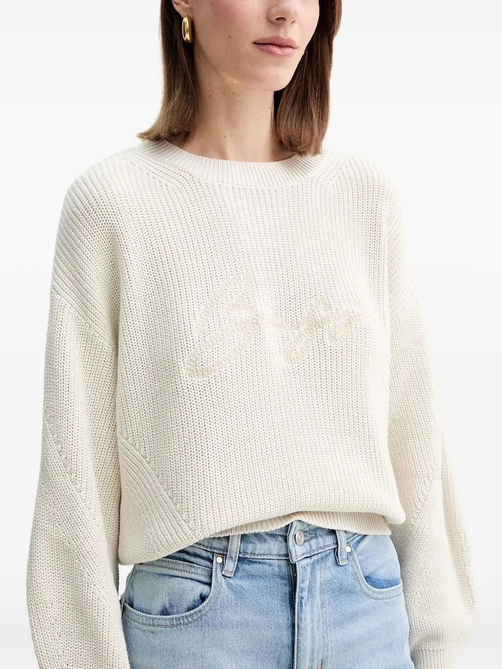 Hugo Boss Logo Sweater In White