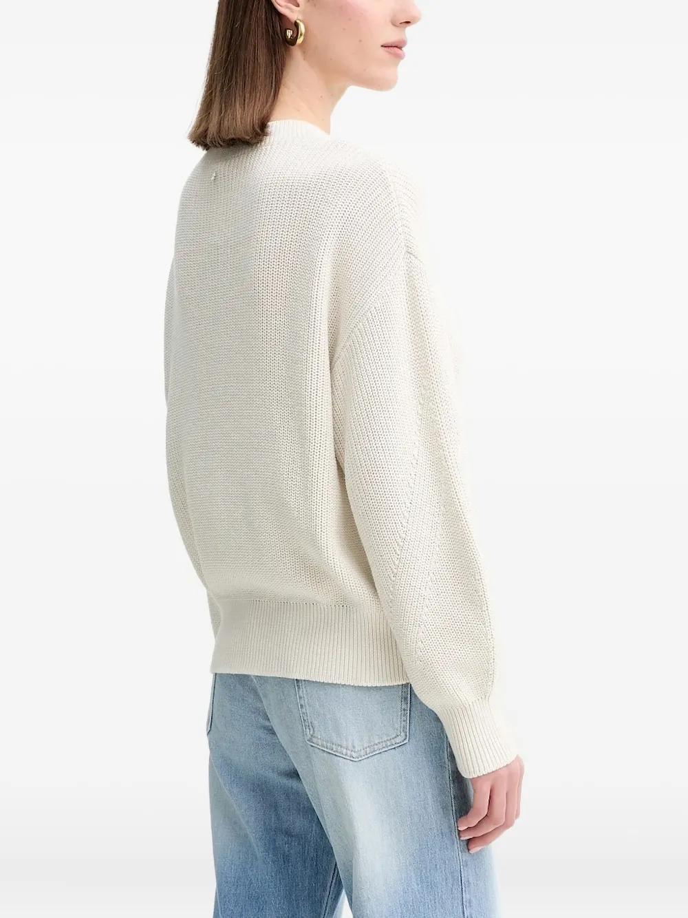 BOSS Sweater met logo Wit