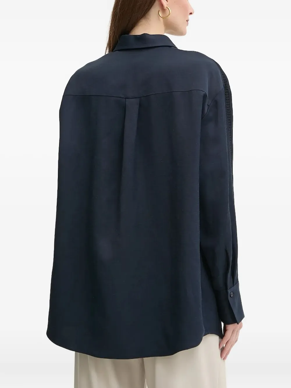 BOSS Blouse met kant - Blauw