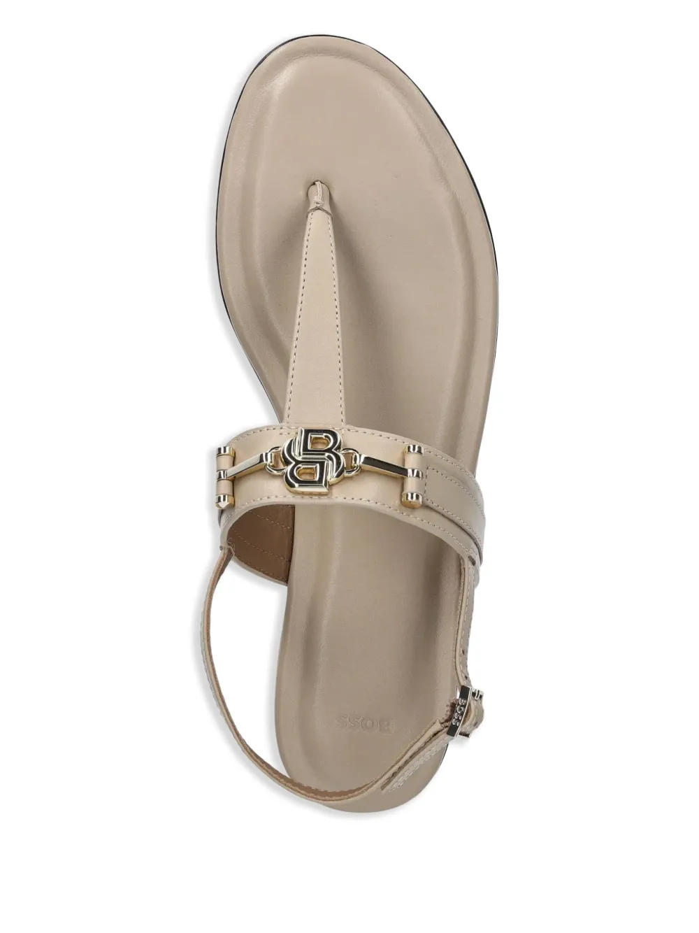 BOSS Double B monogram sandals Neutrals