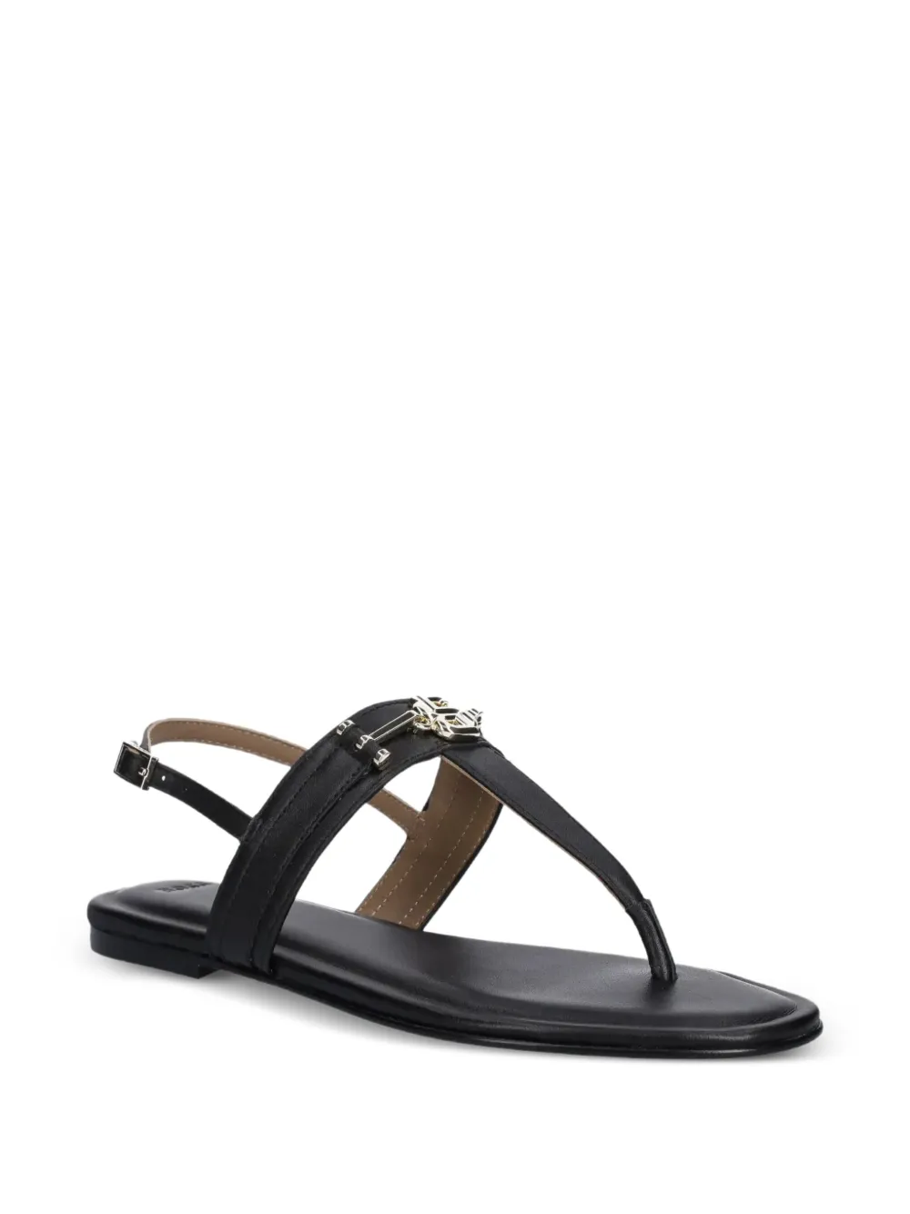 BOSS logo-plaque sandals Black