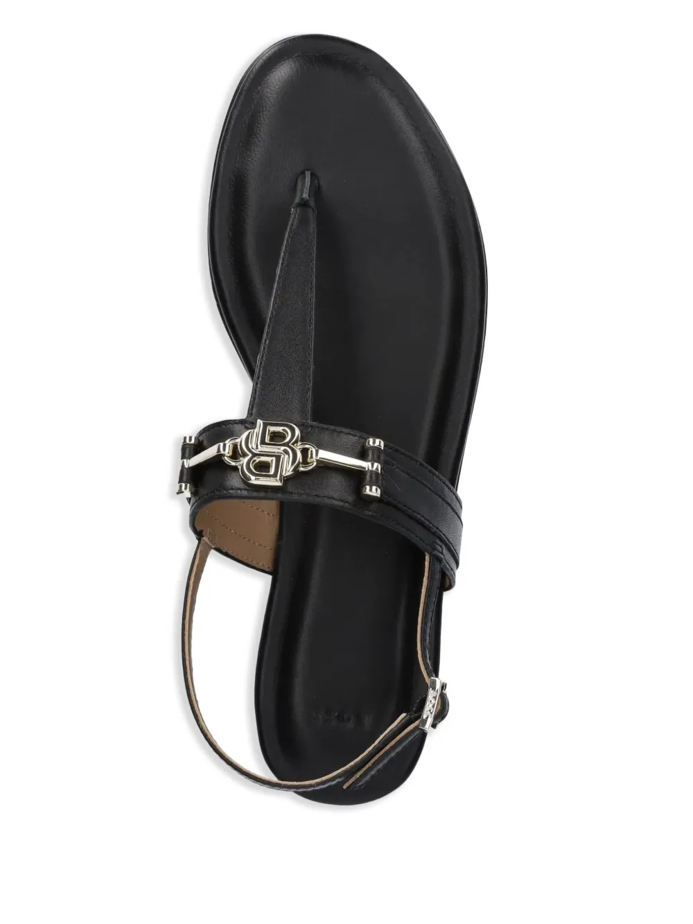 BOSS logo-plaque sandals Black