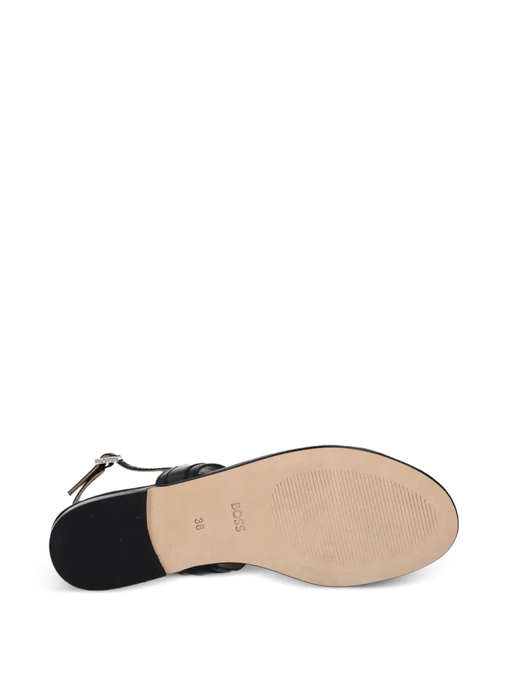 BOSS logo-plaque sandals Black