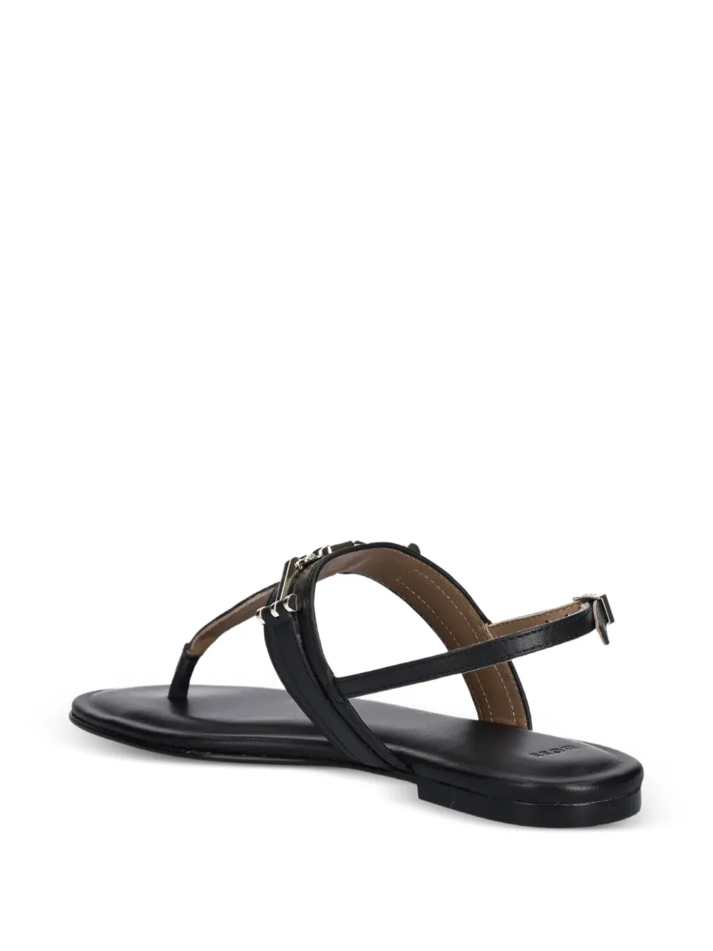 BOSS logo-plaque sandals Black