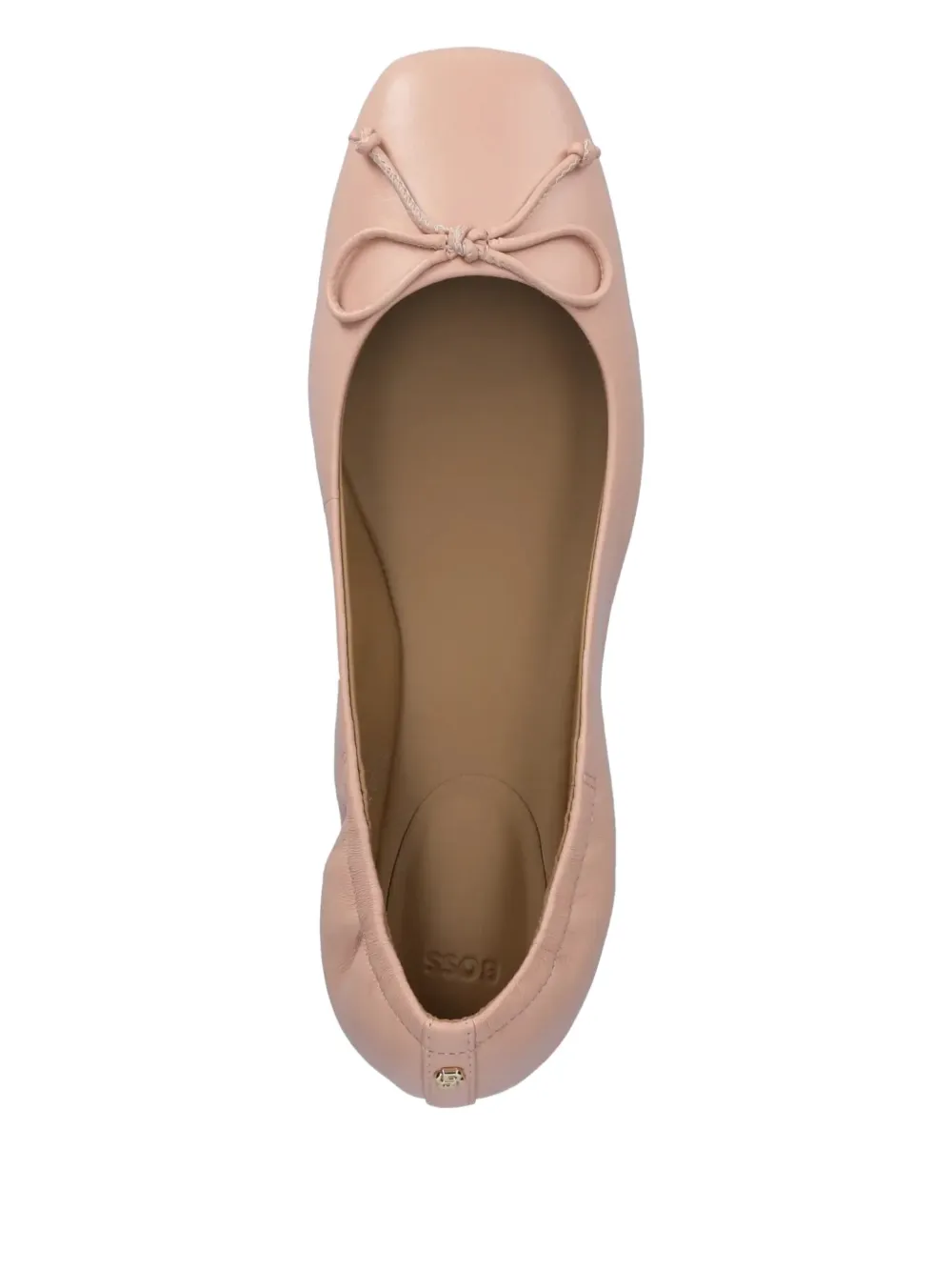 BOSS leather ballet flats Pink