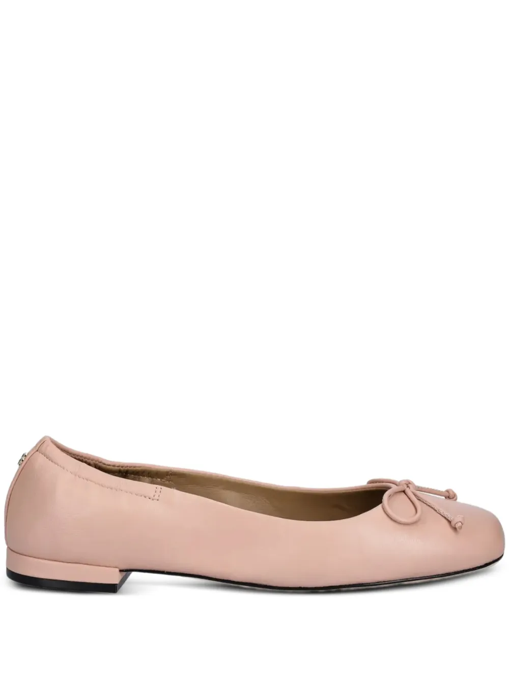 BOSS leather ballet flats Roze