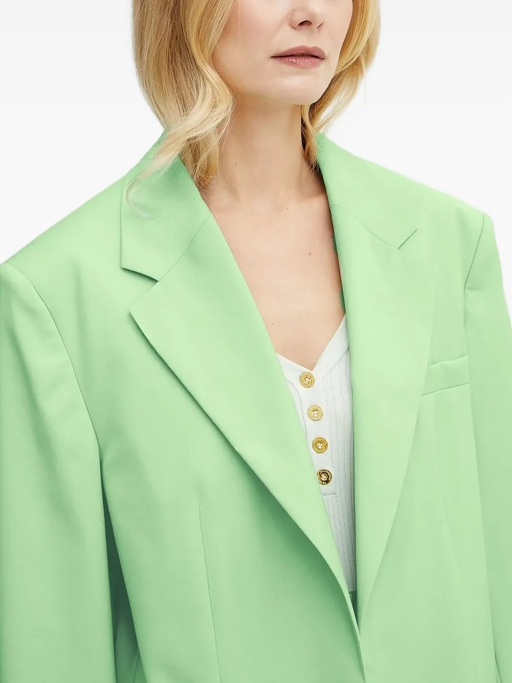 Hugo Boss Wool Single-breasted Blazer In Green