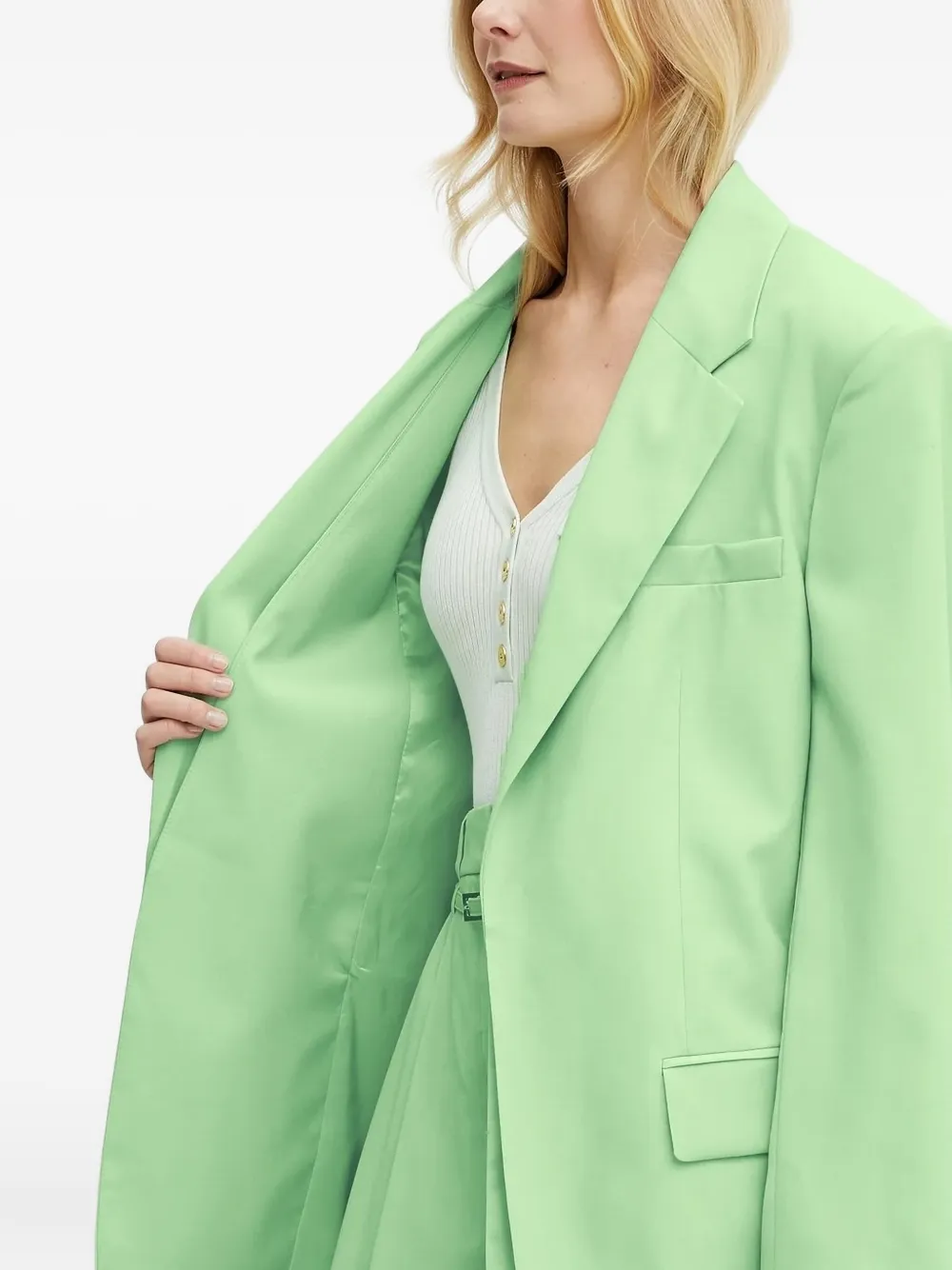 Hugo Boss Wool Single-breasted Blazer In Green