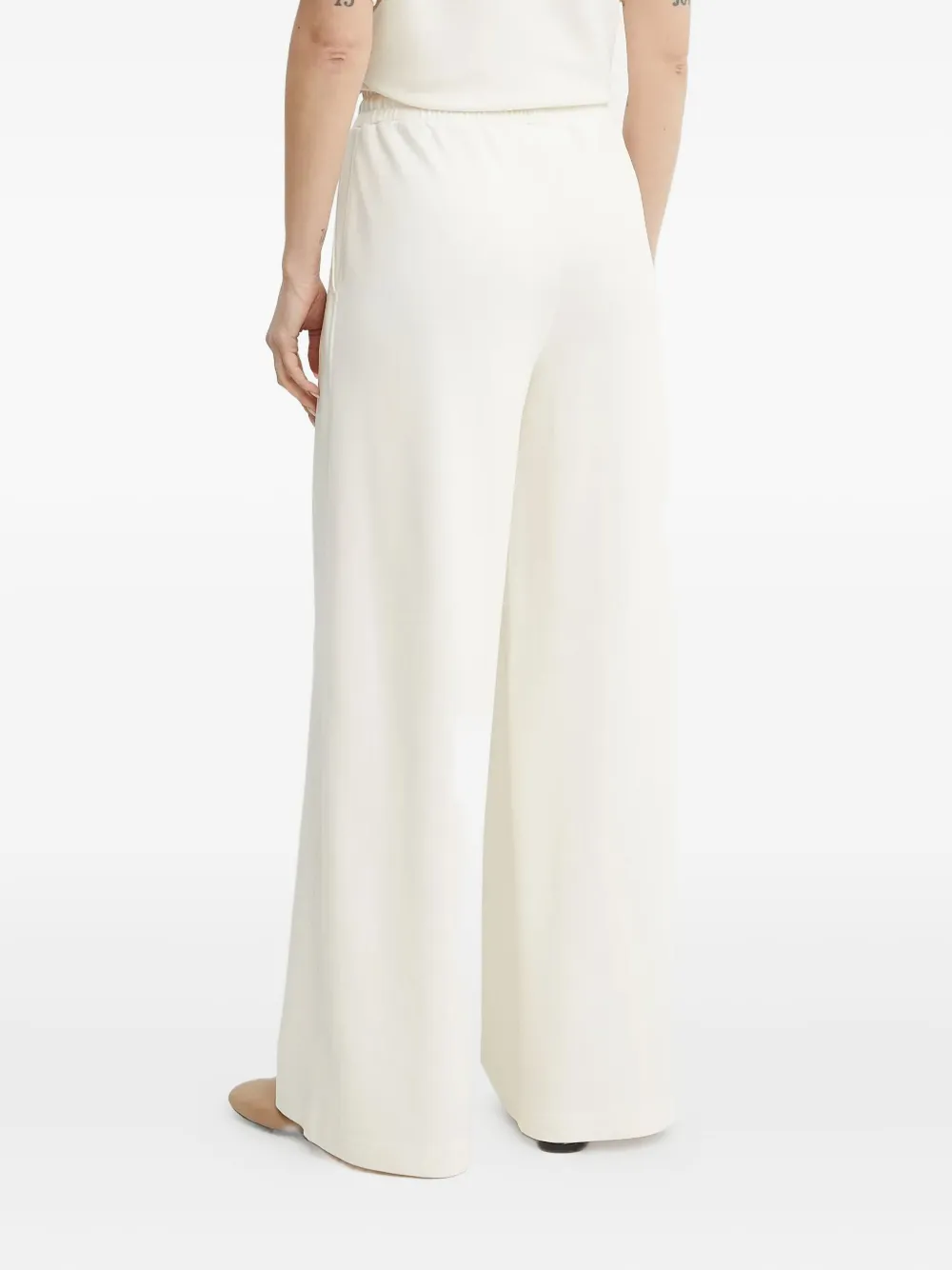 Hugo Boss Drawstring Wide-leg Trousers In Neutral