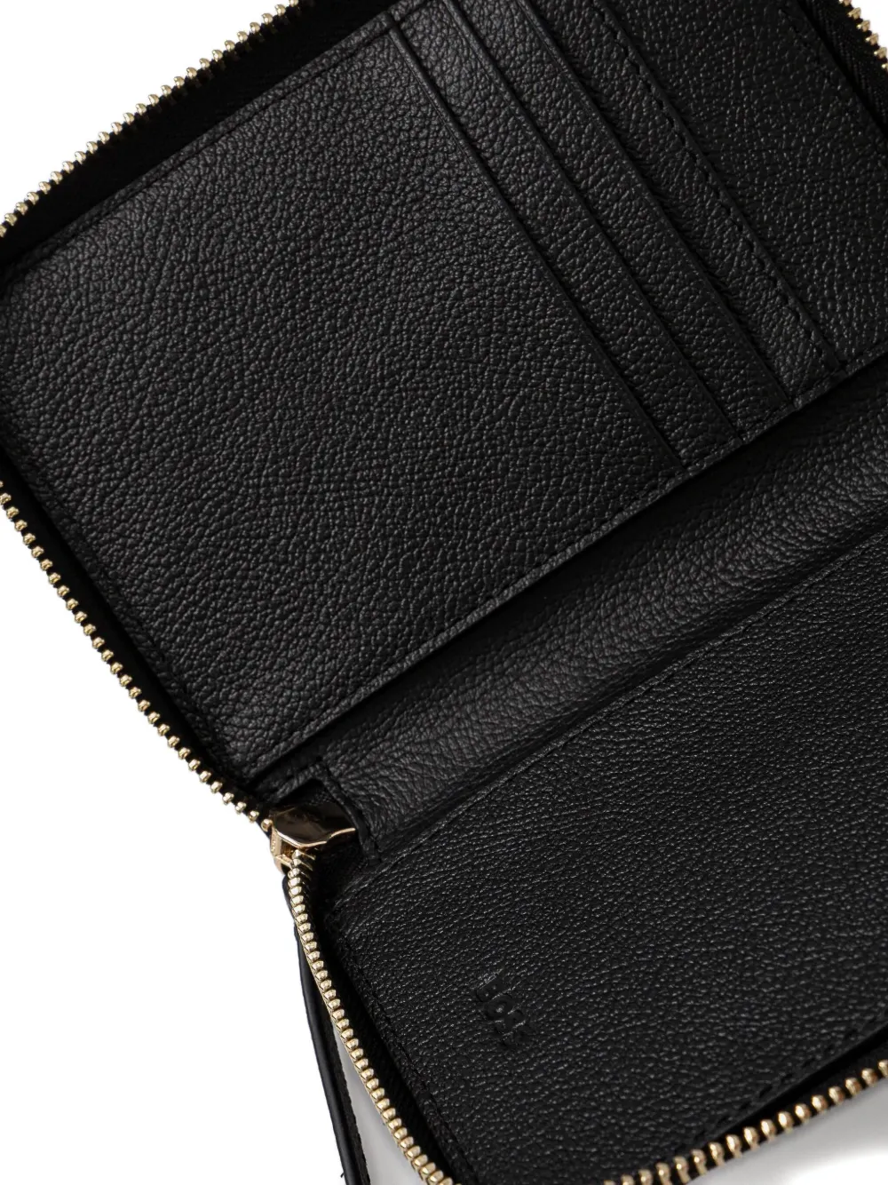 BOSS Leren portemonnee Zwart