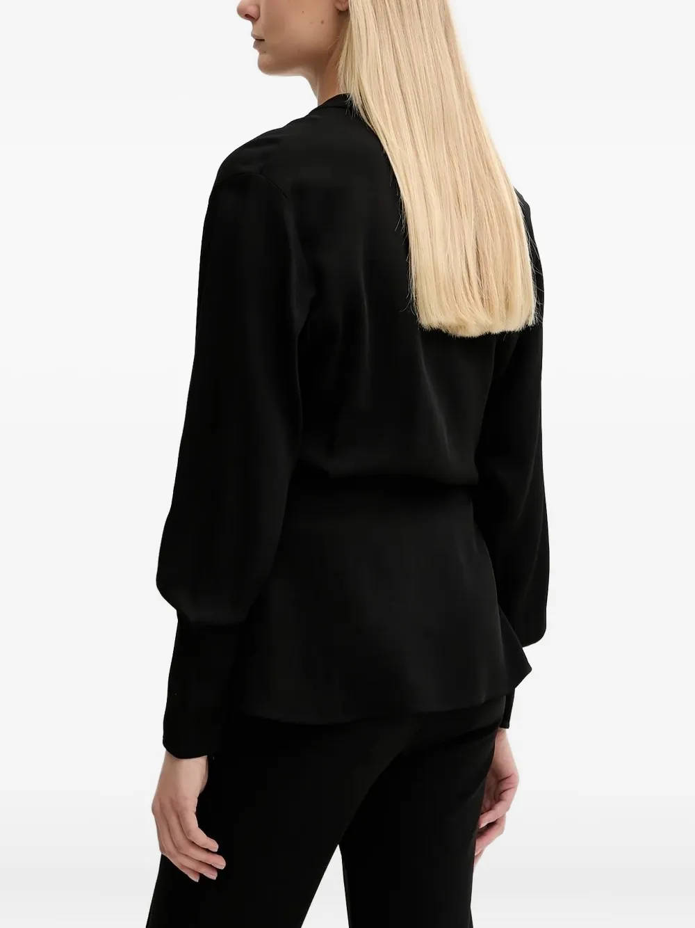 BOSS Blouse met gedraaide voorkant - Zwart
