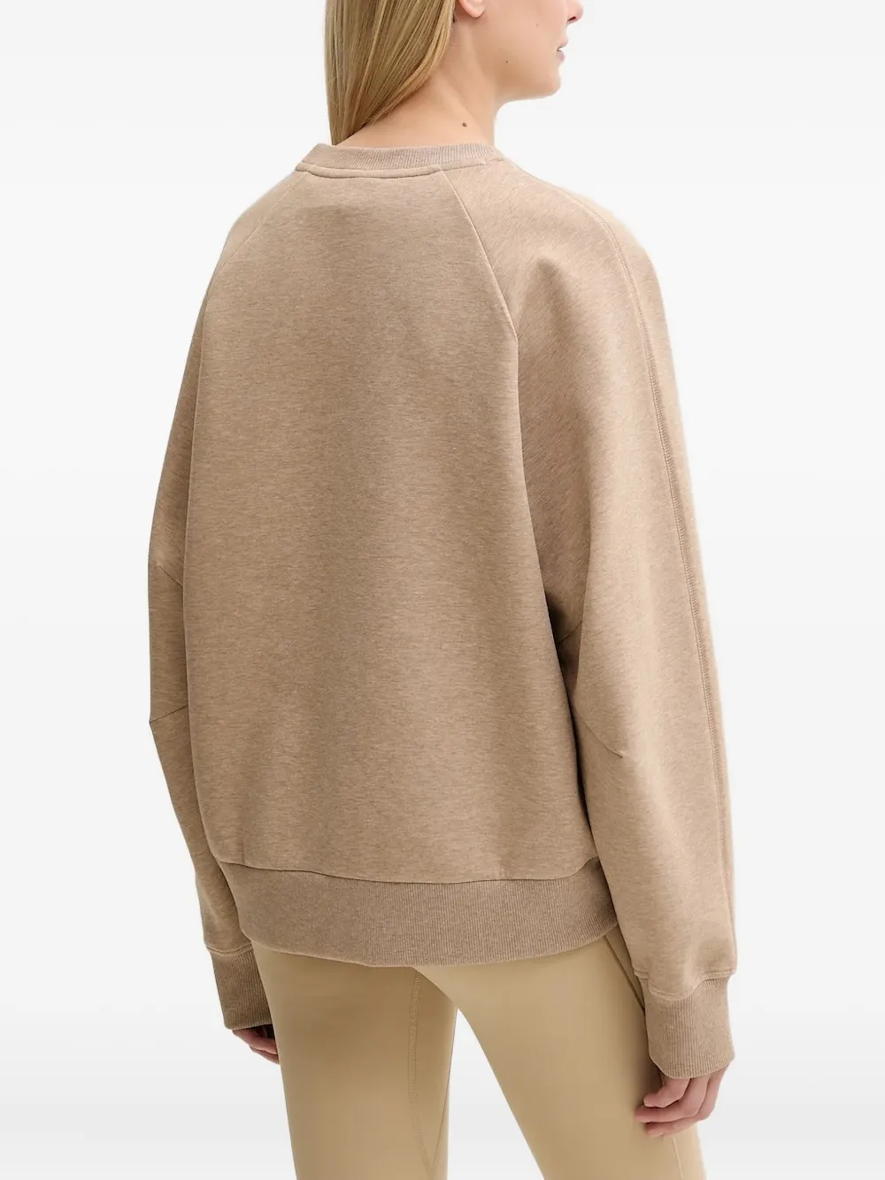 Hugo Boss Raglan-sleeve Embroidered Sweatshirt In Neutral