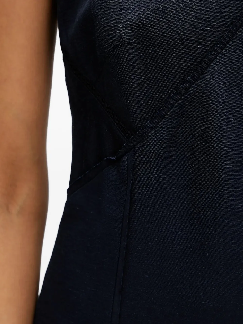 BOSS Mouwloze midi-jurk Zwart