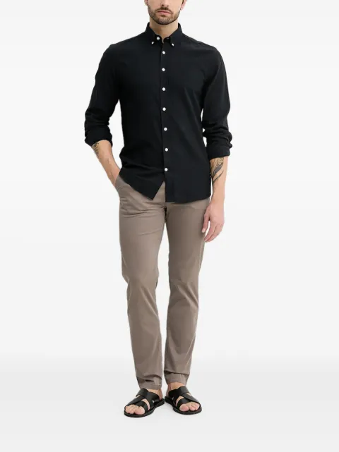 BOSS logo-appliqué chino trousers