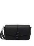 BOSS Anett textured leather shoulder bag - Black