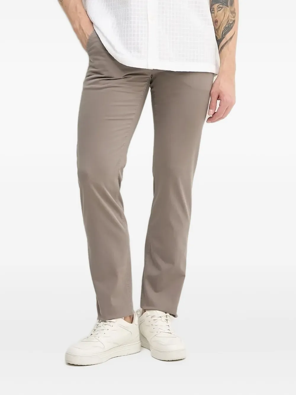 BOSS logo-appliqué trousers | Neutrals | Image 1