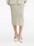 BOSS ribbed midi skirt - Neutrals
