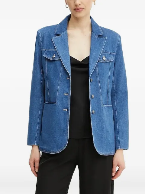 BOSS denim flap-pocket blazer 