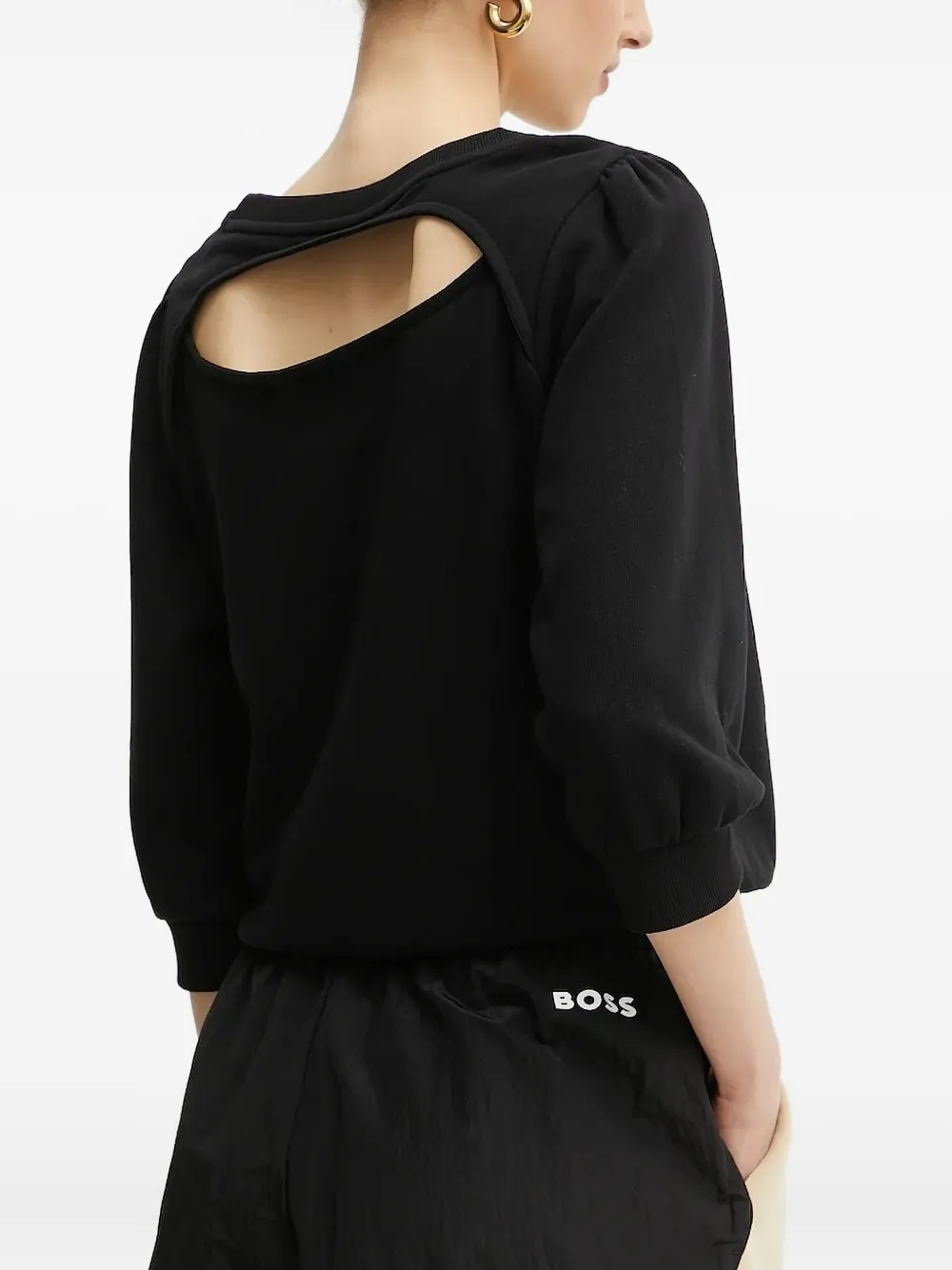 Hugo Boss Two-tone Drawstring Mini Shorts In Neutral