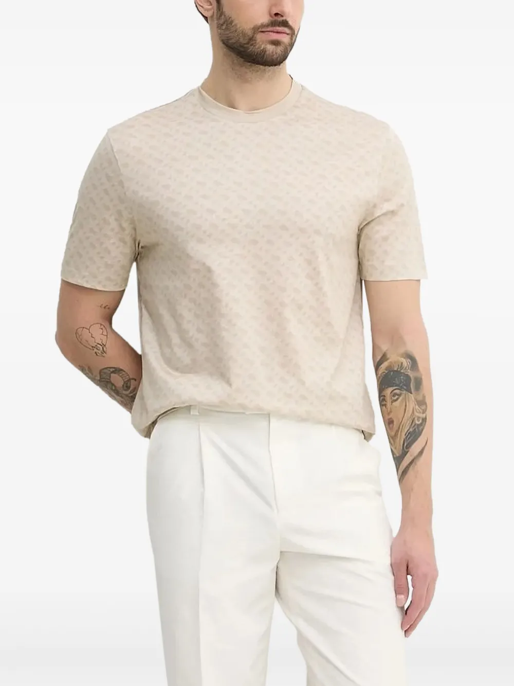 BOSS T-Shirt mit Logo-Print | Nude | Image 1