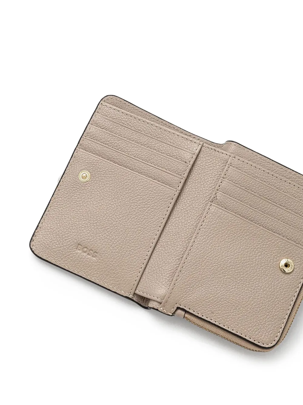 BOSS Leren portemonnee - Beige