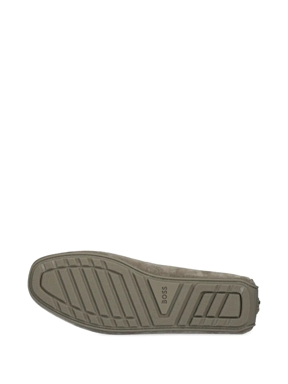BOSS penny-slot suede loafers Green