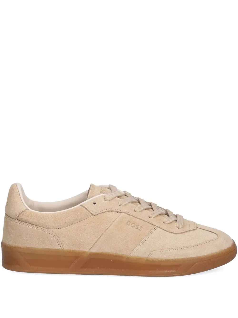 BOSS baskets en daim | tons neutres | Image 1