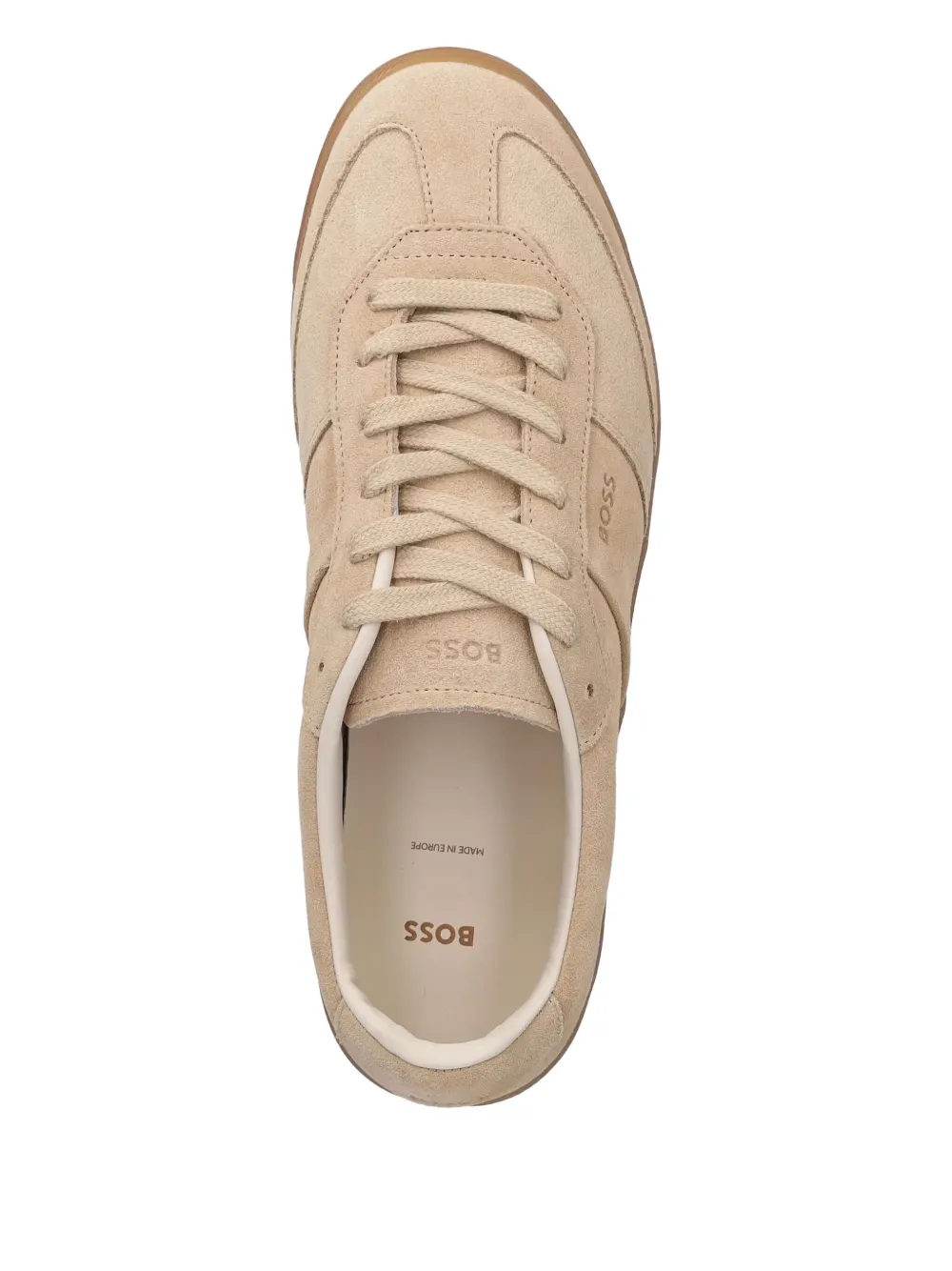 Hugo Boss Rubber-sole Trainers In Suede In Brown