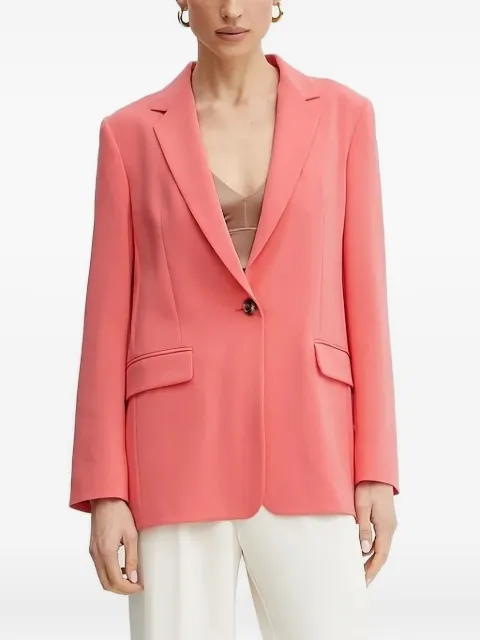 BOSS single-button notched-lapel blazer