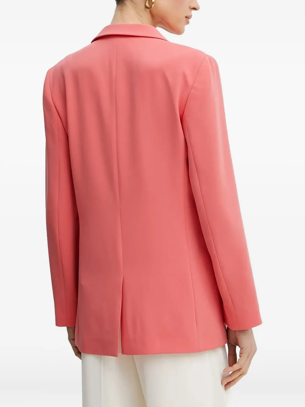 Hugo Boss Single-button Notched-lapel Blazer In Pink