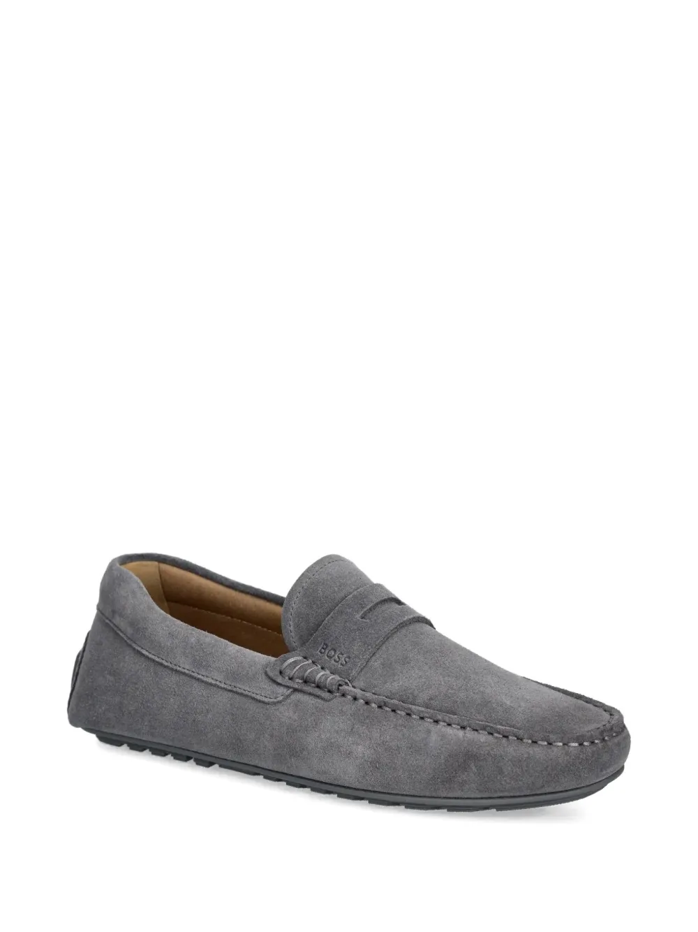 BOSS suede loafers Grey