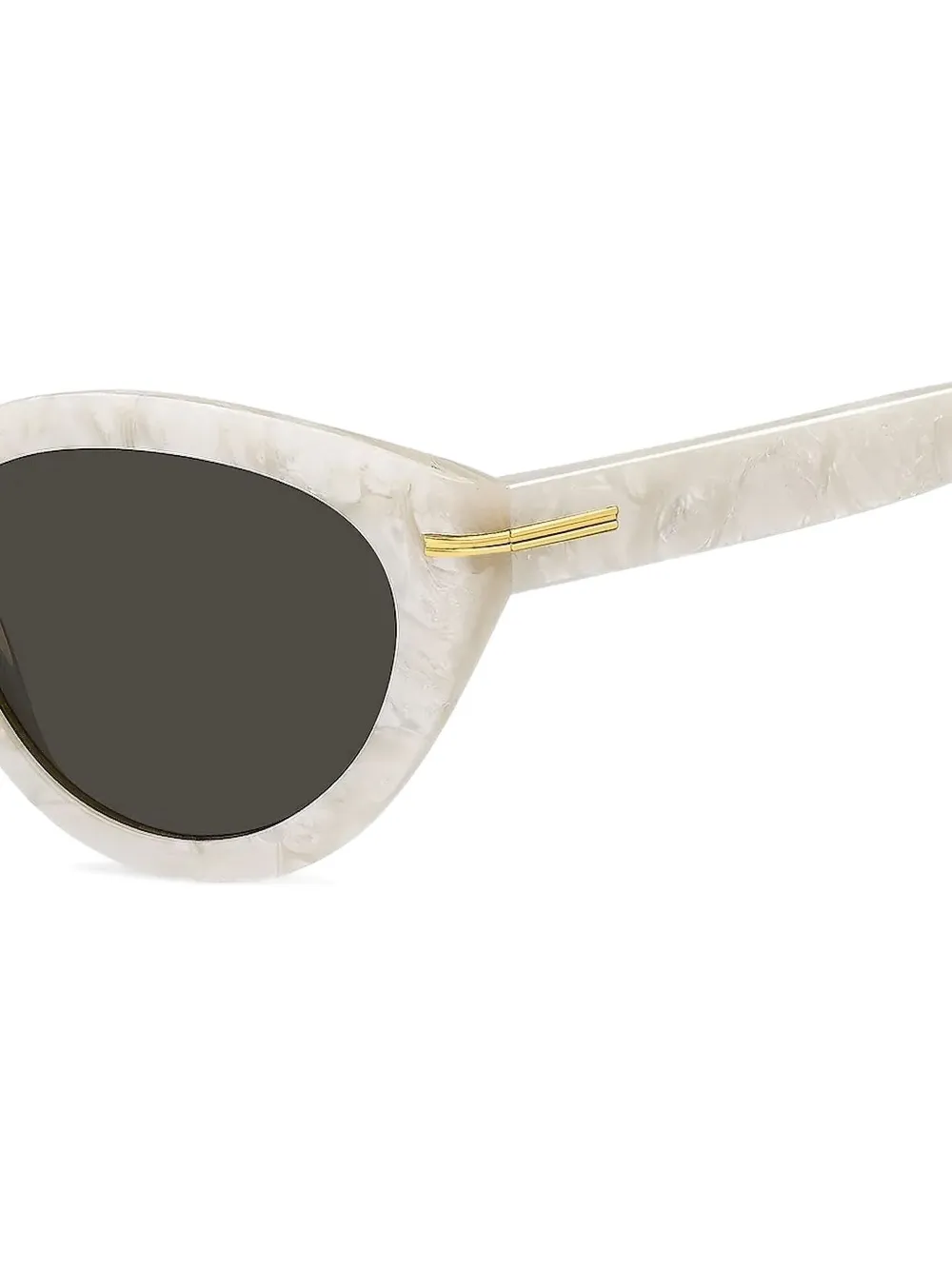 BOSS Zonnebril met cat-eye montuur en marmer-effect Beige