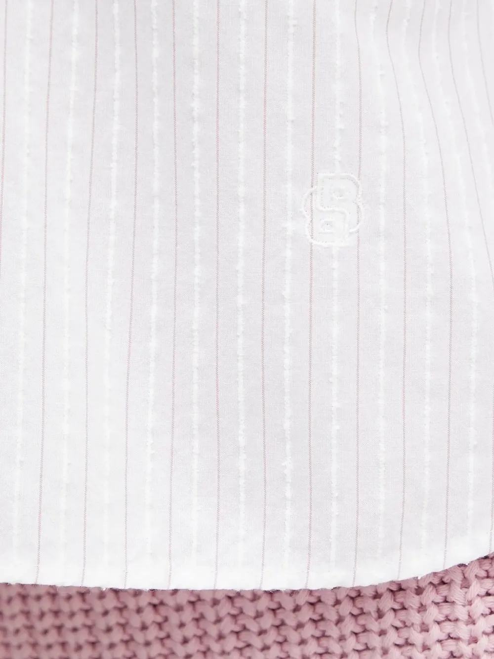 BOSS Blouse met krijtstreep Wit