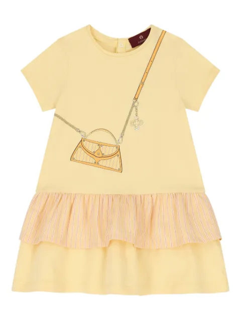 Aigner Kids فستان بكرانيش وبطبعة جرافيك