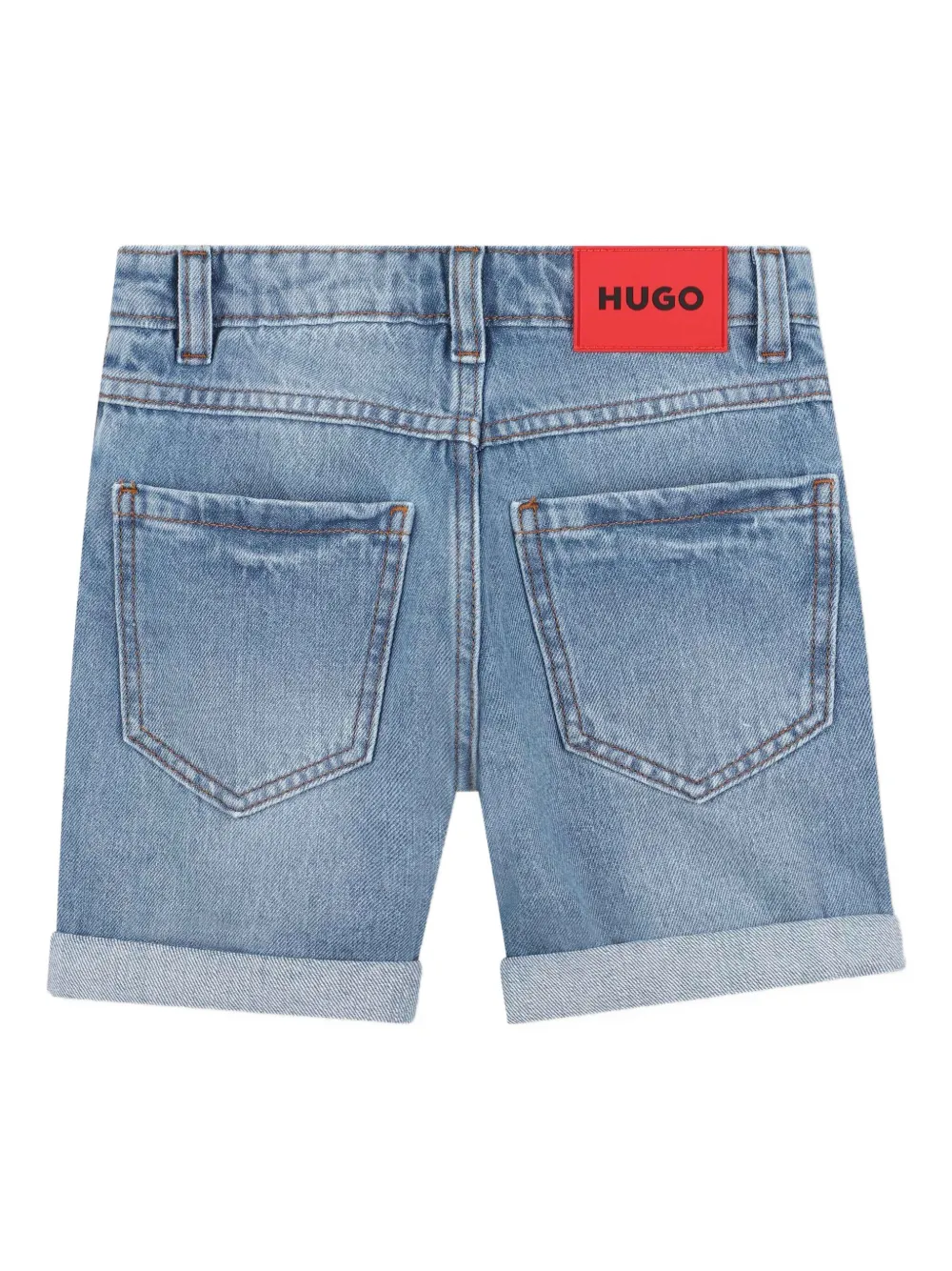 HUGO KIDS logo-patch denim shorts | Boys Denim Shorts | Image 2