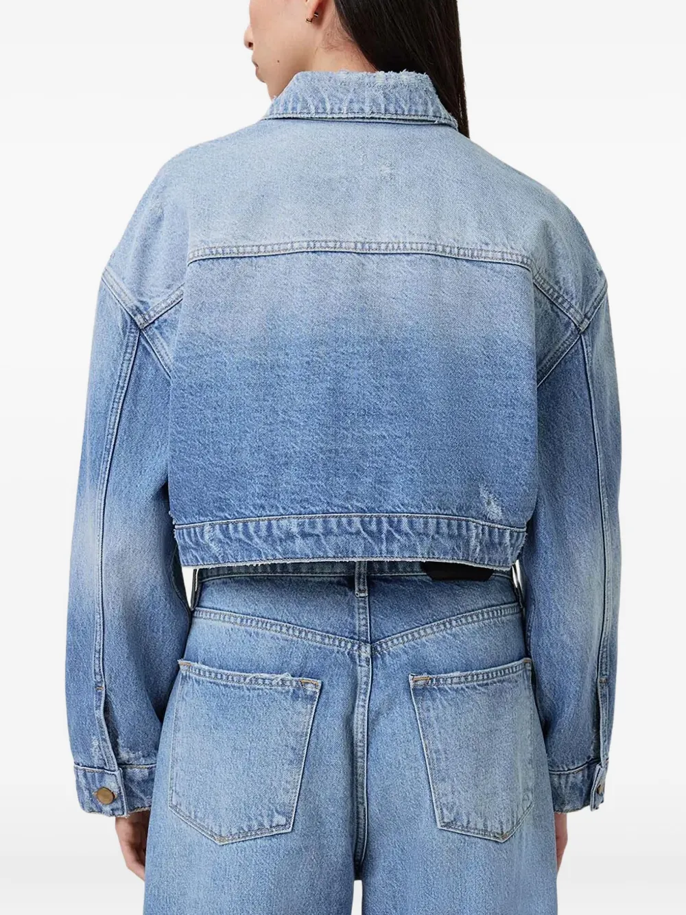 AllSaints Denim jack Blauw