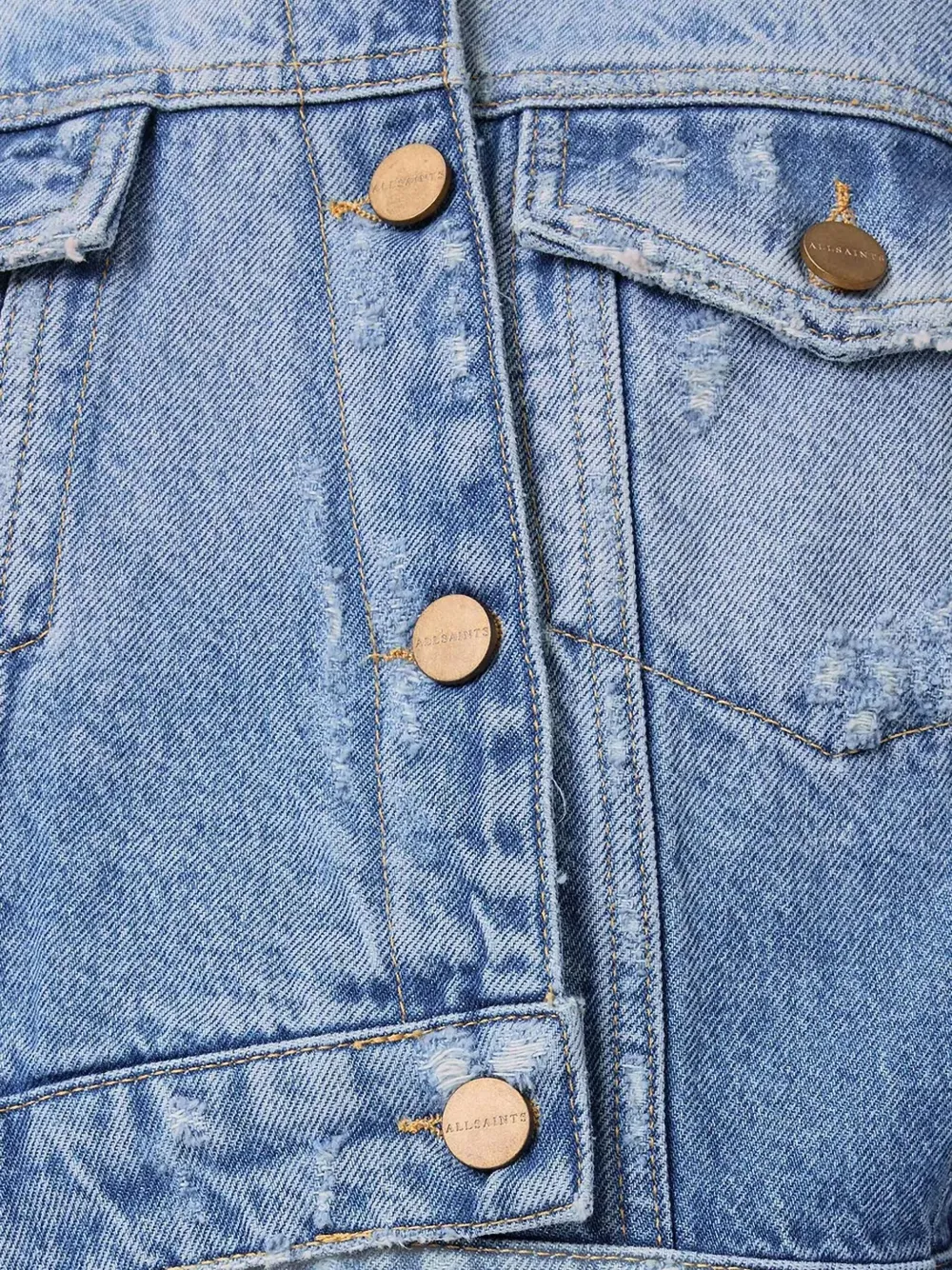 AllSaints Denim jack Blauw