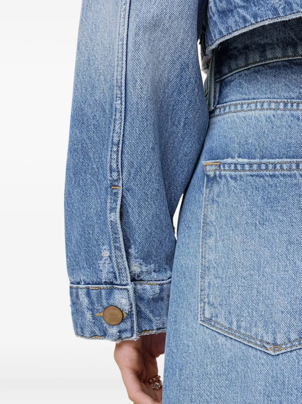 AllSaints Denim jack Blauw