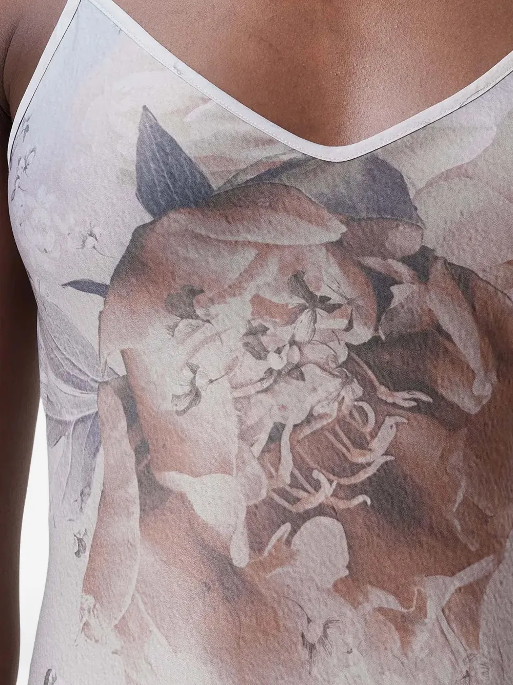 AllSaints Maxi-jurk met bloemenprint Blauw