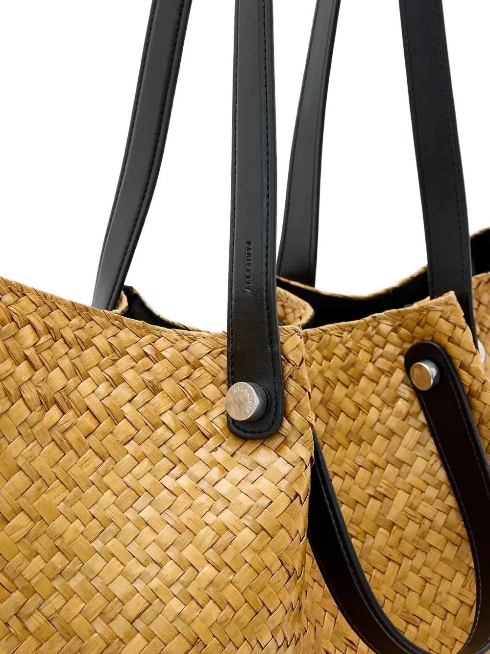 AllSaints straw tote bag Beige