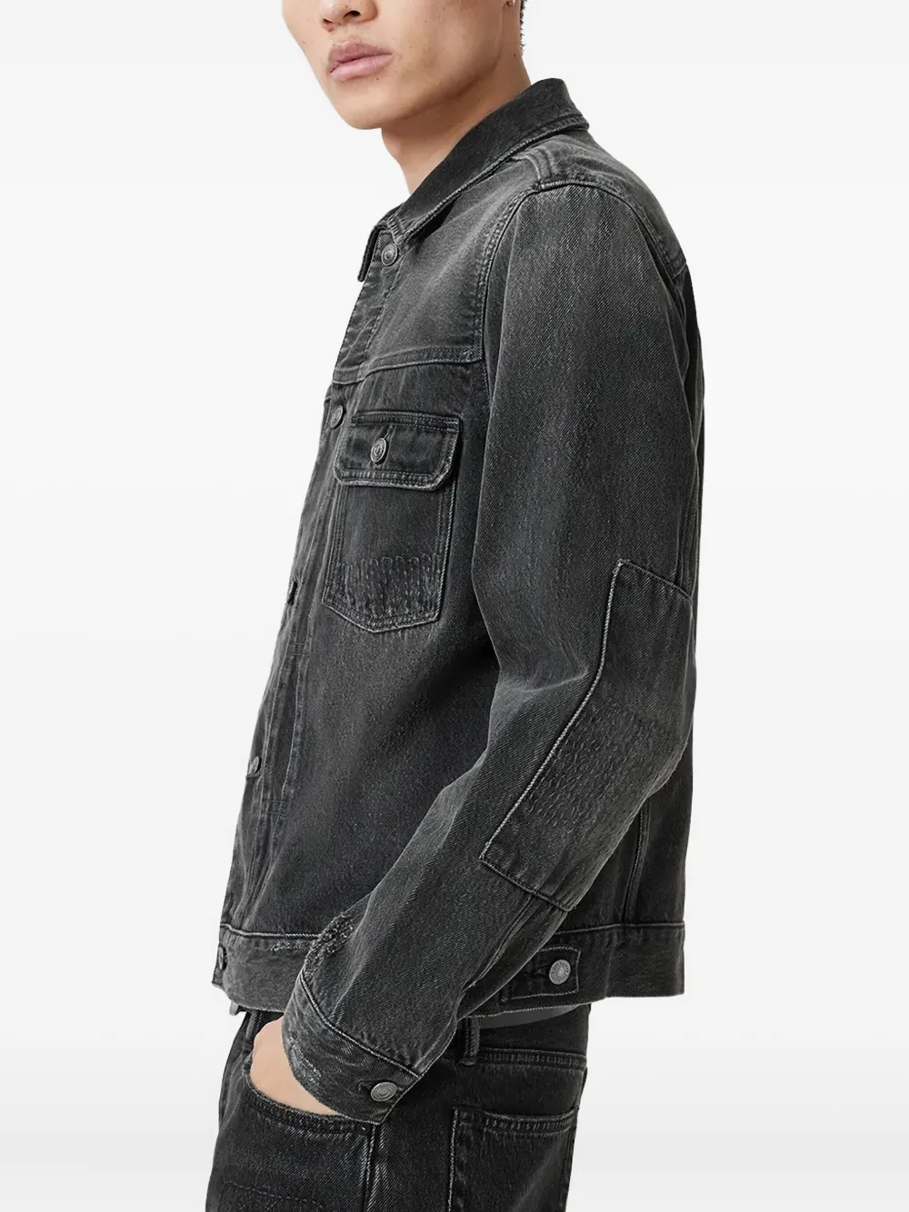 AllSaints Denim jack Zwart