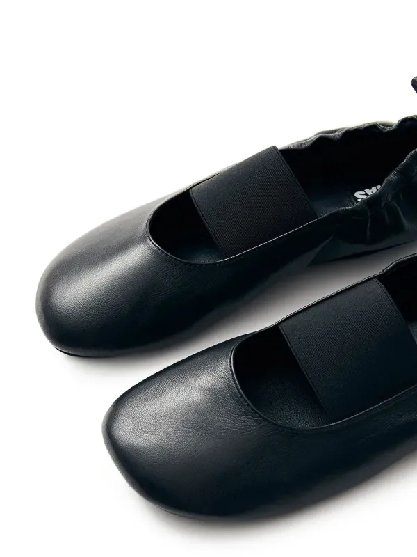 ALOHAS Sutton elastic-band Gathered Ballet Flats | Black