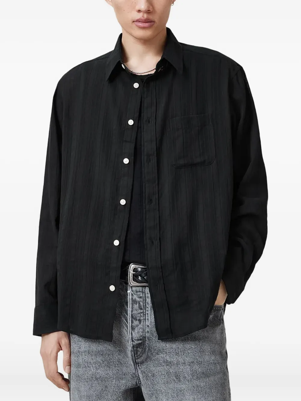 AllSaints Karmi シャツ - ブラック AllSaints Karmi シャツ - ブラック