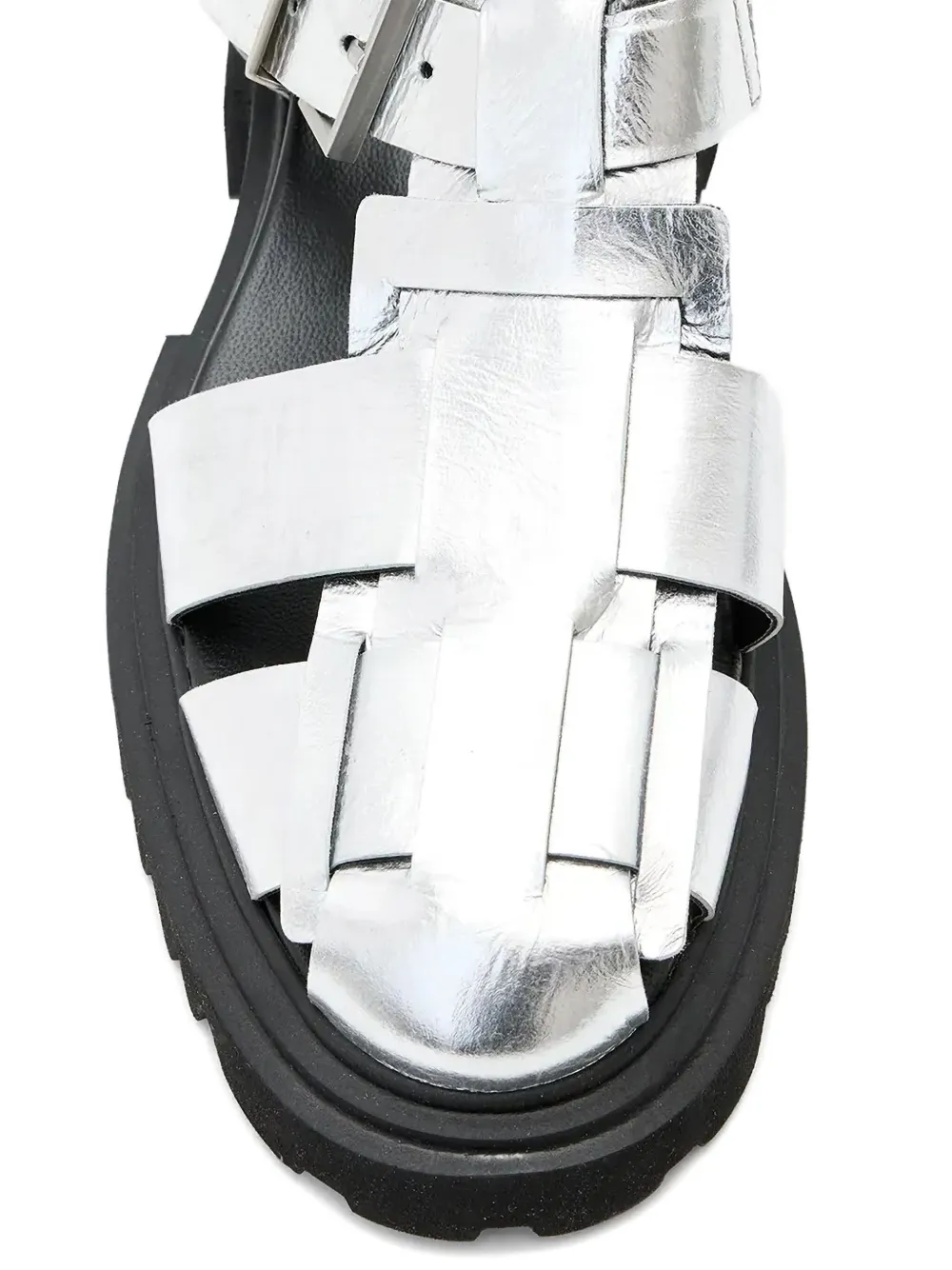 AllSaints Tess Chunky leather sandals Silver