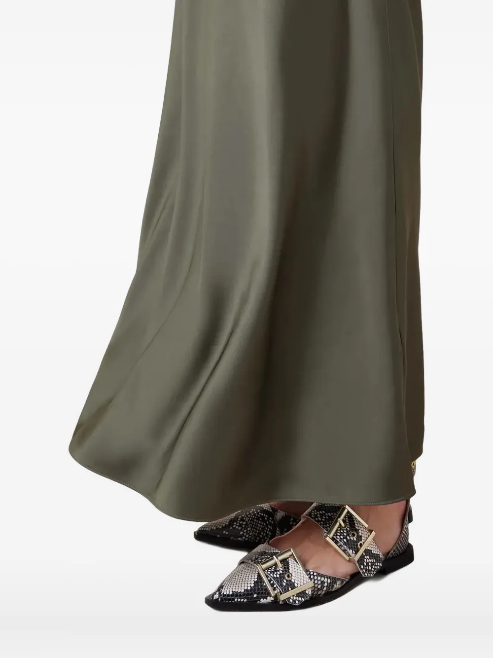 AllSaints Aida maxi-jurk met A-lijn Groen