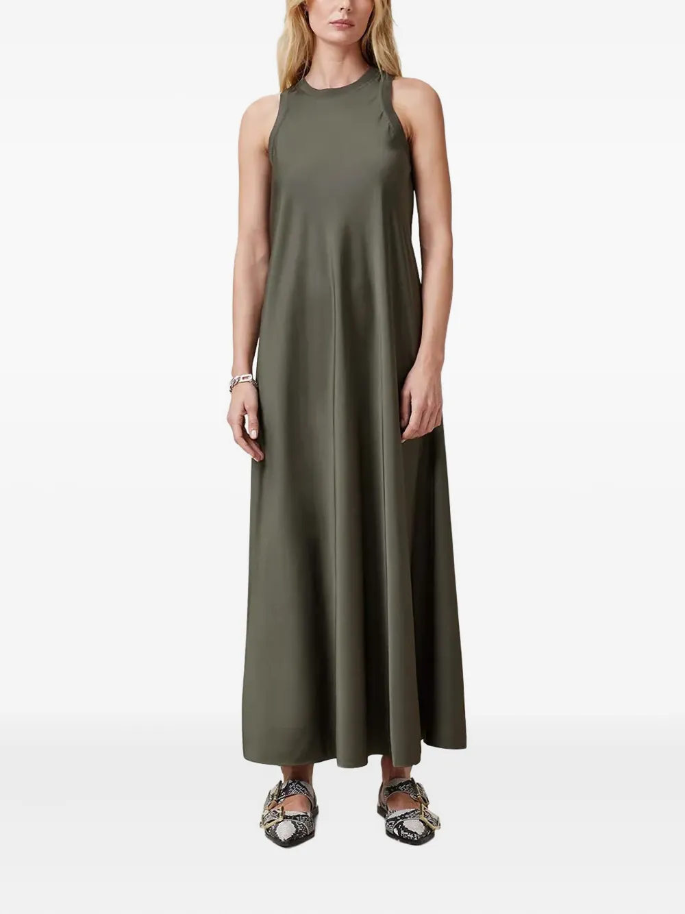 AllSaints Aida maxi-jurk met A-lijn Groen