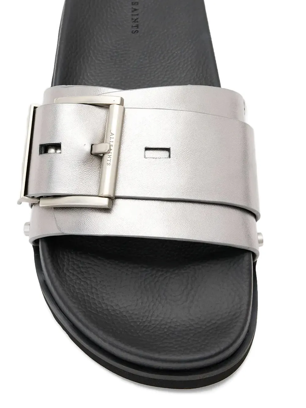 AllSaints metallic sandals Silver