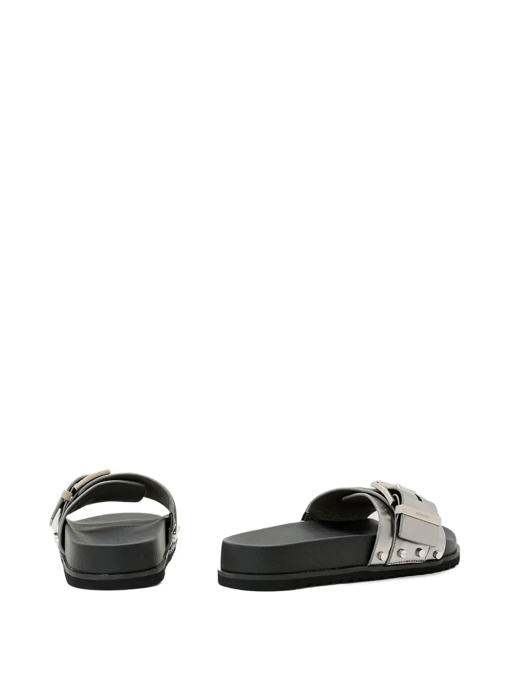 AllSaints metallic sandals Silver